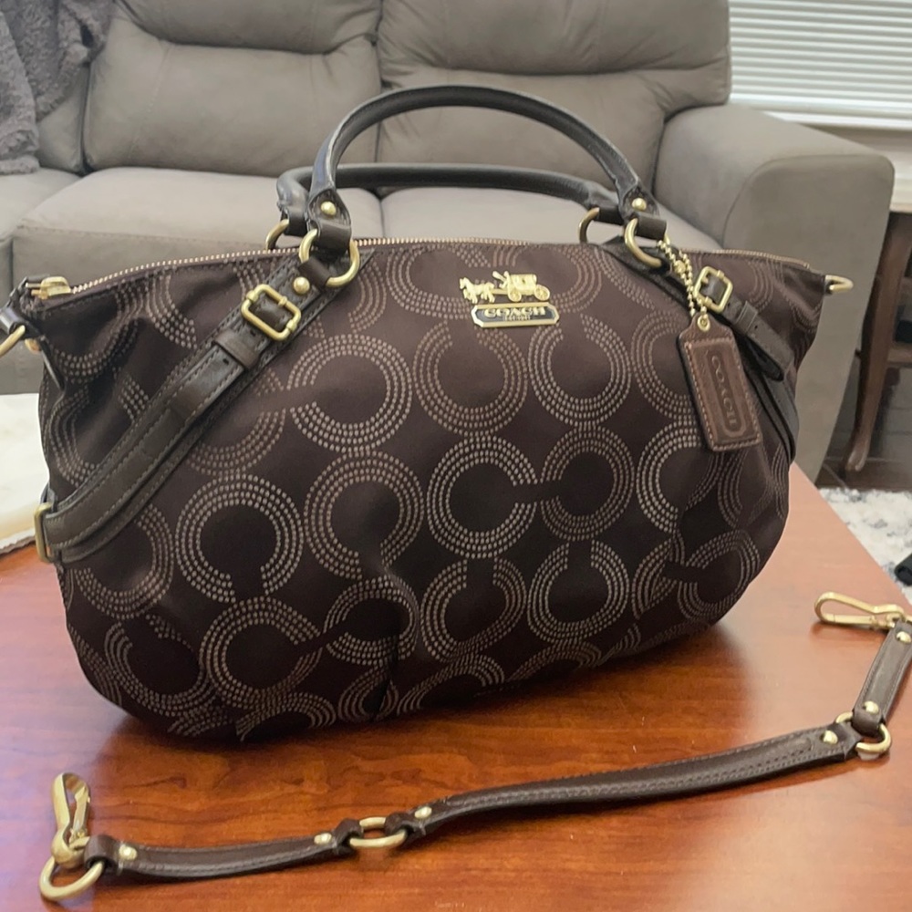 COACH SOPHIA DOTTED C SATCHEL SHOULDER BAG